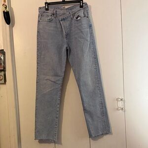 AGOLDE criss cross Straight Jeans